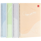 Bilježnica sa spiralom Deli - ELA560, A5, 60 listova, široki redovi, asortiman