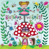 RACHEL ELLEN Cestitka puzzla Birthday wishes woodland fairy
