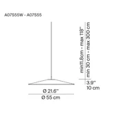 Luceplan Koine LED viseča luč 927 O55cm modra - Dnevna soba/jedilnica - Dizajn - Kovina