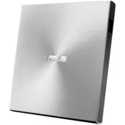 ASUS ZenDrive U9M Silver - ultra-slim portable 8X DVD burner with M-DISC support for lifetime data backup, compatible with USB Type-C and Type-A for both Windows and Mac OS - 90DD02A2-M29000
