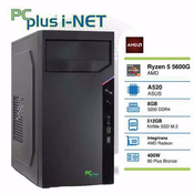 PCPLUS i-NET Ryzen 5 5600G 8GB 512GB NVMe M.2 SSD W11