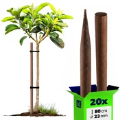 KADAX leseni koli, impregnirani koli, 80 cm, podporne palice, 20 kosov, Fi 23 mm, (5000362490)
