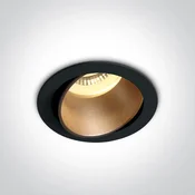 UGRADBENA SVJETILJKA 1×GU10/10W/MR16/230V IP20 CRNA/MESING