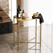 Hanah Home Klub sto Shb 40x56x26cm Zlatno-Bež