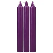 Doc Johnson Japanese Drip Candles Purple 3-Pack - Body-Safe Wax DJH140A