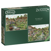 Falcon - Puzzle 2x1000 - Život na selu - 1 000 dijelova