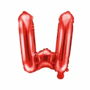Folijski balon črka W rdeč 35 cm