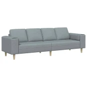 Kauc za dnevni boravak Svijetlo siva 250 x 77 x 76 cm Poliester