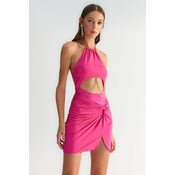 Trendyol X Zeynep Tosun Pink Chain Detailed Cut Out Body