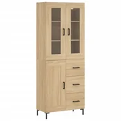 Vidaxl Visoka komoda sonoma hrast 69,5x34x180 cm inženirski les