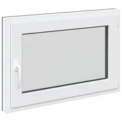 Vidaxl Okno za klet RISOR 80 x 70 cm PVC in steklo Antracit