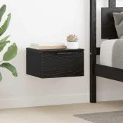vidaXL Nočna omarica 2 pcs Črni hrast 34 x 30 x 20 cm Konstruiran les