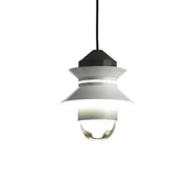 MARSET Santorini zunanja viseča svetilka, IP65, bela - Dizajn - bela (RAL 9003), prozorna - Steklo