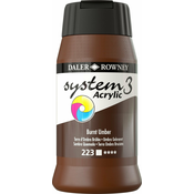 Daler Rowney System3 Akrilna barva Burnt Umber 500 ml 1 kos