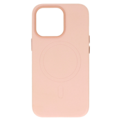 Onasi usnjen silikonski ovitek MagSafe za iPhone 14 Pro Max - roza