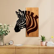 Wallity Zidna dekoracija Zebra v2, 48cmx58cmx3cm, Hrast