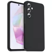 Silikonski ovitek za Samsung Galaxy S25 FE - mat liquid - črn
