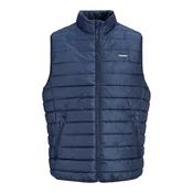 JACK & JONES Brezrokavnik JJELVIS temno modra