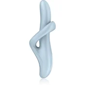 Satisfyer Heat Flex 4 - vibrator z grelnim nastavkom in s stimulatorjem za klitoris (srebrn)