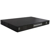 LevelOne GEP-2021 omrežni stikalo, Gigabit Ethernet, PoE, črno