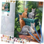 Massido Slikanje po številkah 40x50 cm Massido Cats