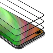 Cadorabo CADORABO Honor View 30 PRO - Zaščitna folija v transparentno s čarno - 3-pack Kaljeno steklo za zaščito zaslona s trdoto 9H in 3D dotikom, (20547972)