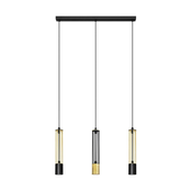 Luster na sajli BARS 3xGU10/20W/230V crna/zlatna