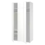 LASTARE Komb/ormar, bijela/s nadogradnom jedinicom, 120x62x236 cm