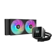 DeepCool voden hladnjak za procesor - MYSTIQUE 240 ARGB (max. 21 dB; max. 123,09 m3/h; 2x12 cm, LED zaslon, crna)