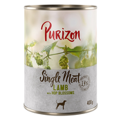 Varčno pakiranje Purizon Single Meat 12 x 400 g - Jagnjetina s cvetovi hmelja