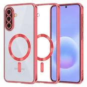 Ovitek Techsuit Luxury Crystal MagSafe za Samsung Galaxy A57 - rdeč