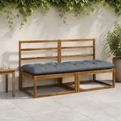 vidaXL Blazina za klop VIANEN 100% poliester Modra 180 x 60 x 12 cm