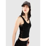 Vitriol Ivy Lace Up Tank Top black