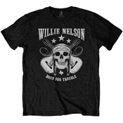 Willie Nelson Majica Skull Unisex Black 2XL