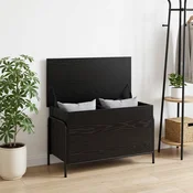 vidaXL Shranjevalna škatla Črni hrast 80 x 40 x 49,5 cm Inženirski les