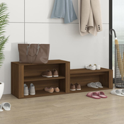 vidaXL Omarica za čevlje rjav hrast 150x35x45 cm inženirski les