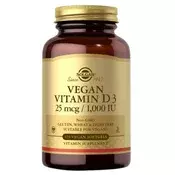 Solgar - Vitamin D3 25 mcg (1000 IU), 120 mehkih kapsul