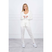 3-piece set of sweaters ecru