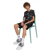 Adidas Šorc za decake Essentials logo celebration fleece, Crni