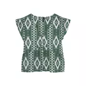 VERO MODA Bluza VMMYMILO  zelena / bela