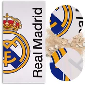 FC Real Madrid Real Madrid HITRO SUŠEČA se brisača za plažo, kopalna brisača za nogometnega navijača, VELIKA, bela za NA PLAŽO