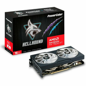 PowerColor Hellhound Radeon RX 7600 XT, Radeon RX 7600 XT, 16 GB, GDDR6, 128 bit, 7680 x 4320 pikseli, PCI Express x8 4.0