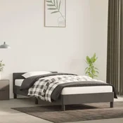 shumee vidaXL Posteljni okvir brez vzmetnice, temno siv, 100x200 cm, žamet