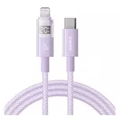 IPAD 2 / mini 2 / iPhone 6S 4.7 BASEUS DISPLAY II podatkovni kabel Type-C - Lightning, 100 cm, ljubičasta P10382703511-00