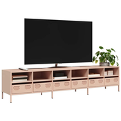 TV ormaric ružicasti 202x39x43,5 cm hladno valjani celik