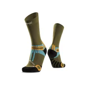 X-BIONIC Hike Perform Crew nogavice, olive (EU 42-44)