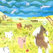 Lots Of Hands - Into A Pretty Room (Clear b Tween /Hazy Green Coloured) (LP)