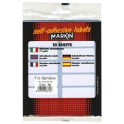 Etikete slep 52x18mm pk10L Markin 10036 blister
