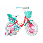VISITOR Bicikl za devojcice COS160 16 Princess EUR1 crveno-tirkizni