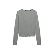Superdry & Co Pletena jopa Athletic Essential pegasto siva